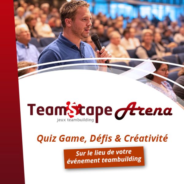 TeamScape Arena | Quiz Game Team building par équipes sur le lieu de votre événement